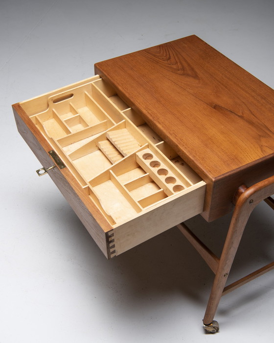 Image 1 of Sewing trolley in Teak, Poul Dinesen, Denmark, 1960s