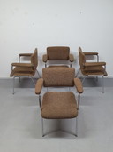 4x Chaises de salle à manger vintage en laine