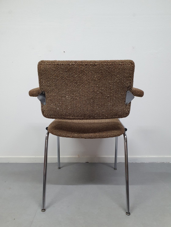 Image 1 of 4x Vintage wool dining room chairs