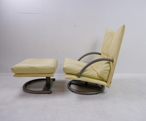 Rolf Benz Torino armchair with footstool