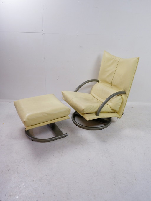 Rolf Benz Torino armchair with footstool