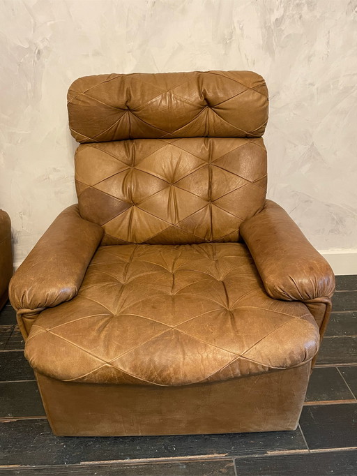 2 poltrone Mid-Century Patchwork