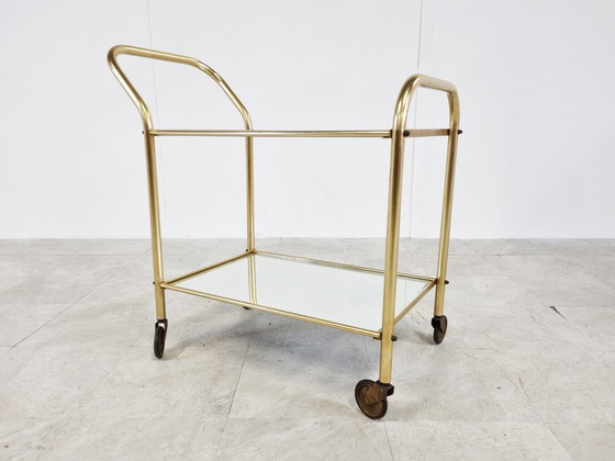 Image 1 of Brass drinks  trolley, 1960s