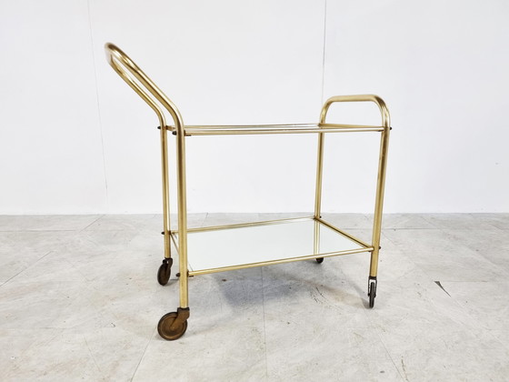 Image 1 of Brass drinks  trolley, 1960s