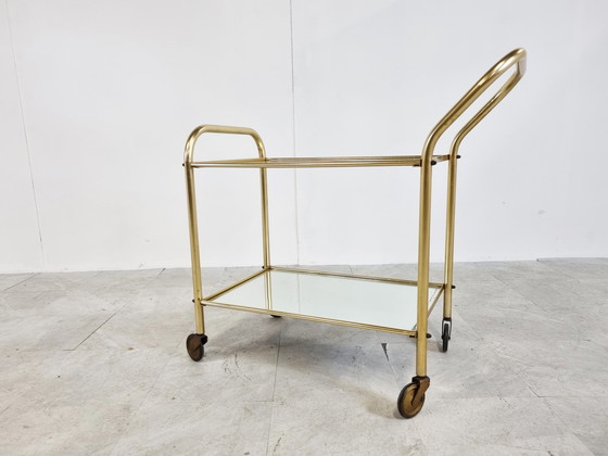 Image 1 of Brass drinks  trolley, 1960s