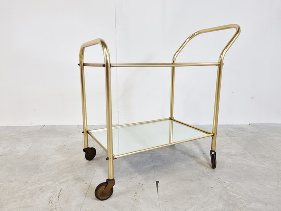 Image 1 of Brass drinks  trolley, 1960s