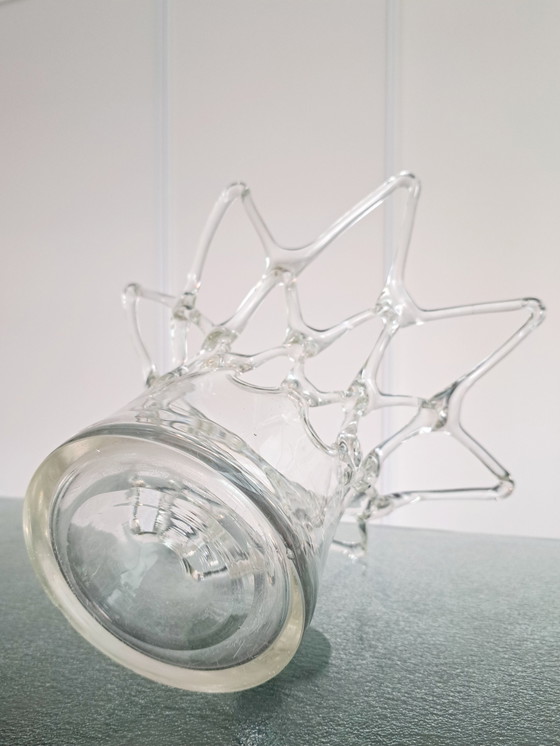 Image 1 of vase d'art vintage soufflé à la bouche