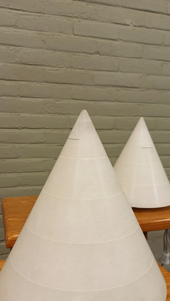 Image 1 of 2x Italian alabaster table lamps