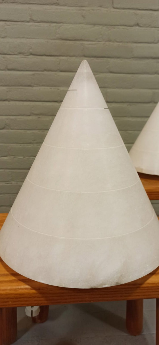 Image 1 of 2x Italian alabaster table lamps