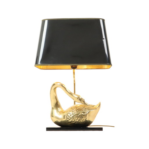 Swan Lamp Hollywood Regency Italy