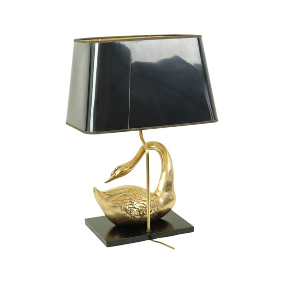 Image 1 of Swan Lamp Hollywood Regency Italy