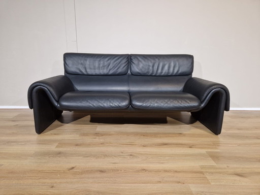 De Sede Ds2011 Black Leather 2.5 Seater Sofa Desede Design Team