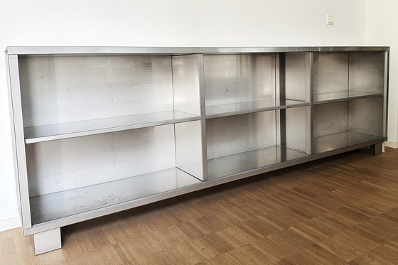 Image 1 of Piet Hein Eek stainless steel sideboard cabinet