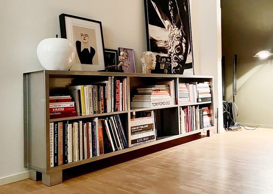 Image 1 of Piet Hein Eek stainless steel sideboard cabinet