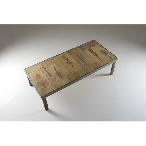Vintage coffee table Garrigue by Roger Capron, France 1960