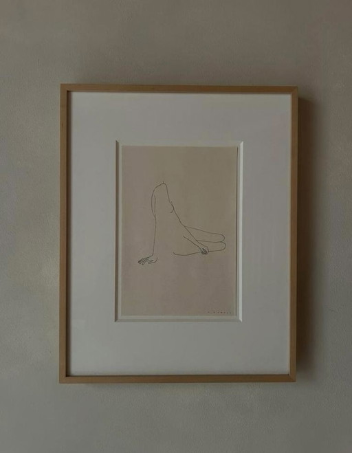 Frederic Forrest Nude Woman minimalist drawing