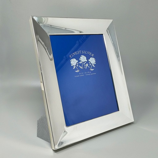 1970s Stunning Photo Frame in Silver Plate - Made in Italy