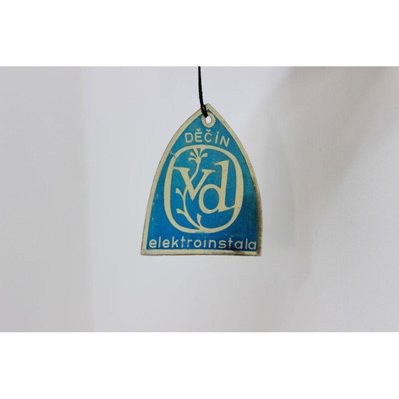 Image 1 of Vintage industrial white wall lamp, Czechoslovakia 1980