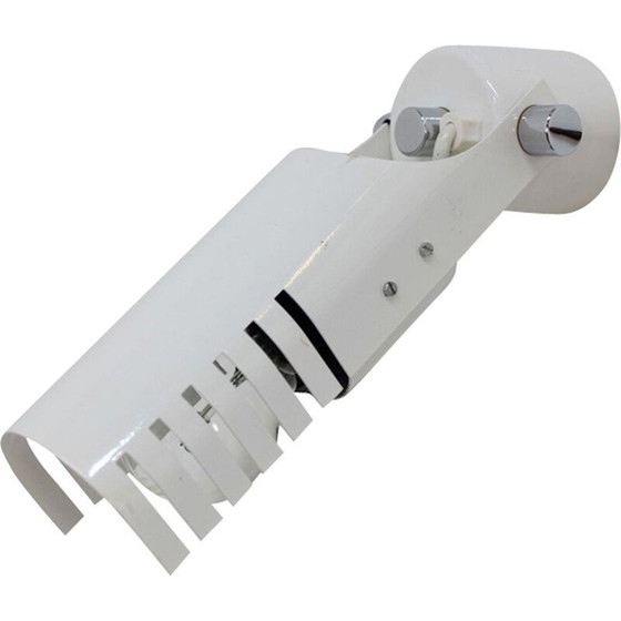 Image 1 of Vintage industrial white wall lamp, Czechoslovakia 1980