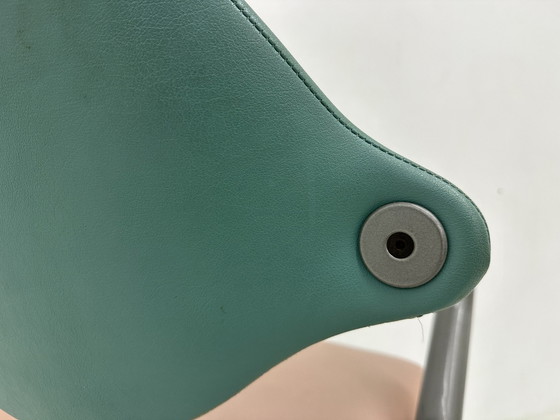 Image 1 of Sillón de cuero estilo Memphis, década de 1980