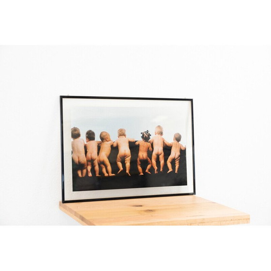 Image 1 of Acquaforte colorata d'epoca su carta e legno, Italia 2000