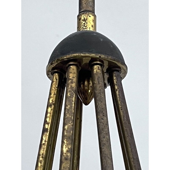 Image 1 of Lampadario vintage con 8 bracci in vetro, Italia 1950