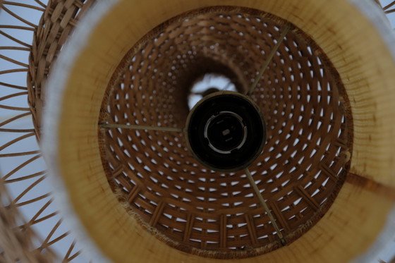 Image 1 of Vintage Pendant Lamp Cane Rattan