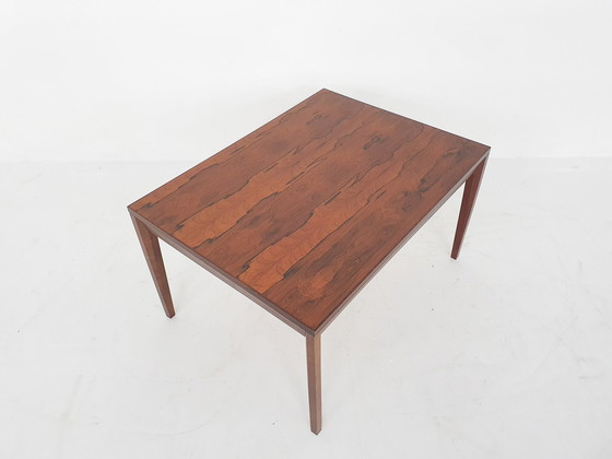 Image 1 of Table basse rectangulaire scandinave en bois de rose