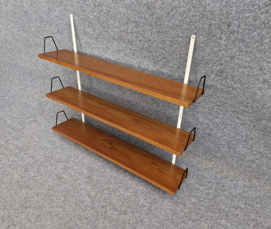 Image 1 of Shelf Teak 60s Danish Mid - Century Design "String Style" Vintage Retro 60S