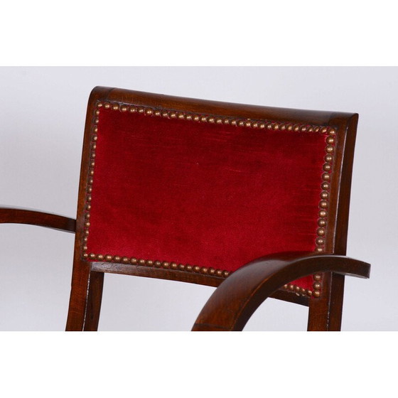 Image 1 of Vintage Art Deco armchair in beech by Jules Leleu, France 1930