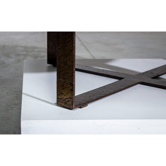 Image 1 of Vintage artisanal coffee table in mosaic stone and steel by Paul Kingma, 1970