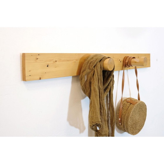 Image 1 of Vintage coat rack in solid pine, selected by Charlotte Perriand for Les Arcs, 1960