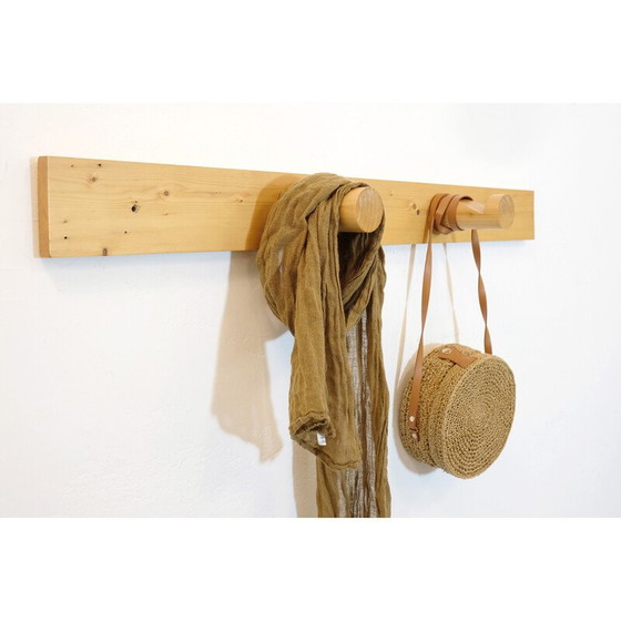 Image 1 of Vintage coat rack in solid pine, selected by Charlotte Perriand for Les Arcs, 1960