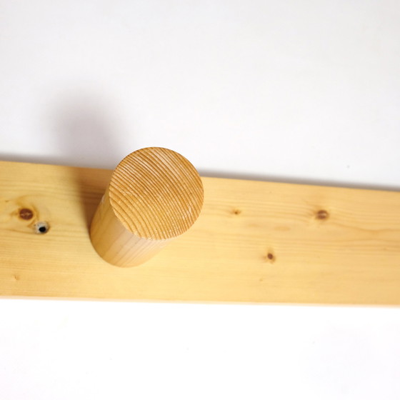 Image 1 of Vintage coat rack in solid pine, selected by Charlotte Perriand for Les Arcs, 1960