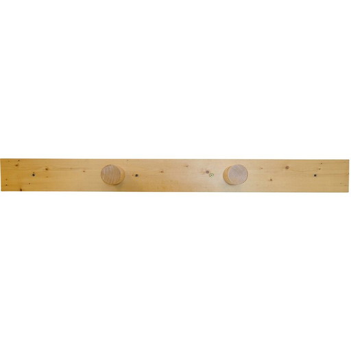 Vintage coat rack in solid pine, selected by Charlotte Perriand for Les Arcs, 1960