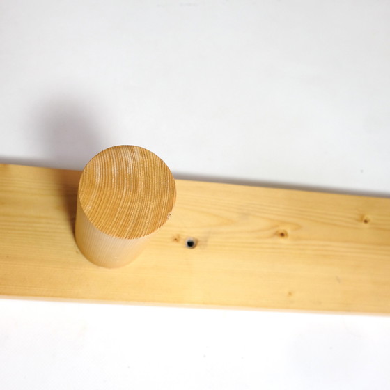 Image 1 of Vintage coat rack in solid pine, selected by Charlotte Perriand for Les Arcs, 1960