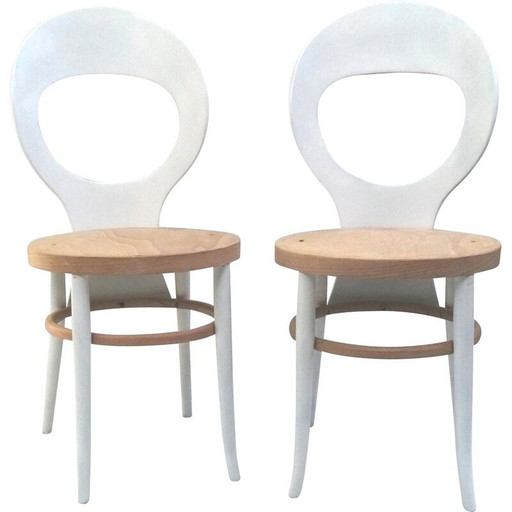 Pair of vintage "mouette" chairs by Baumann, 1950