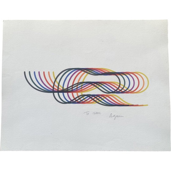 Image 1 of Serigrafia d'epoca dedicata a Isacco di Yaacov Agam