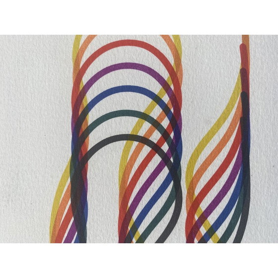 Image 1 of Serigrafia d'epoca dedicata a Isacco di Yaacov Agam