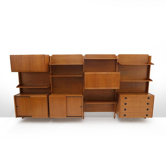 Image 1 of Vintage wall unit in veneered wood, Italy 1960