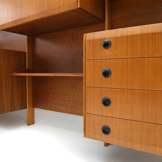 Image 1 of Vintage wall unit in veneered wood, Italy 1960
