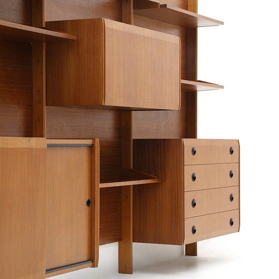 Image 1 of Vintage wall unit in veneered wood, Italy 1960