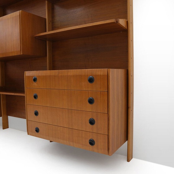 Image 1 of Vintage wall unit in veneered wood, Italy 1960