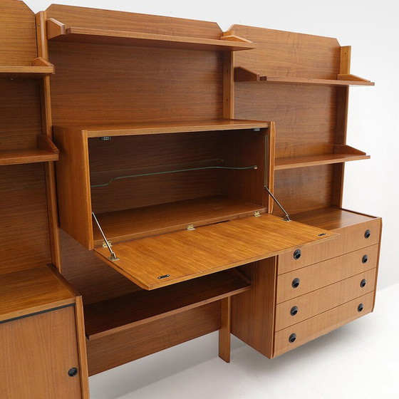 Image 1 of Vintage wall unit in veneered wood, Italy 1960