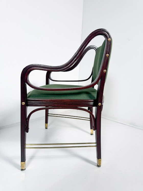 Image 1 of Pair Of Armchairs "412" By Otto Wagner For J&J Kohn, Austria,1900S