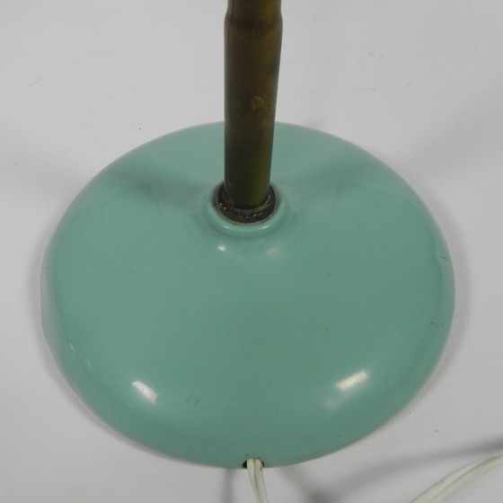 Image 1 of Turquoise desk lamp with bending bar, 1950s