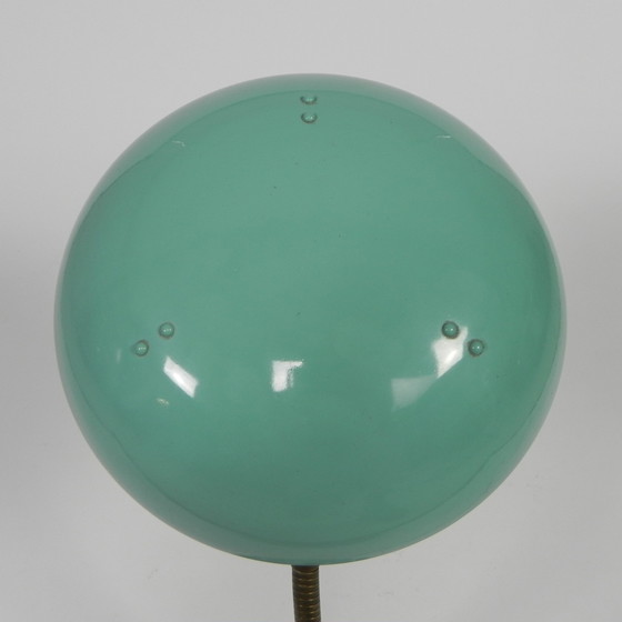 Image 1 of Turquoise desk lamp with bending bar, 1950s