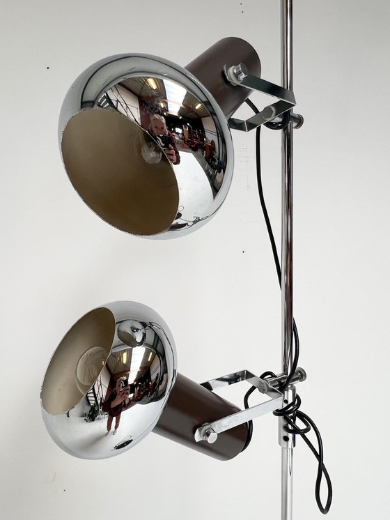 Image 1 of Herda Chrome Floor Lamp In Space Age Style, 1970'S