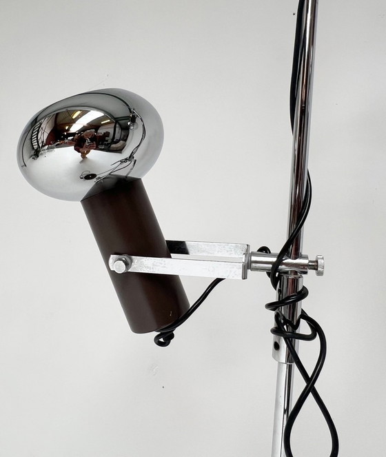 Image 1 of Herda Chrome Floor Lamp In Space Age Style, 1970'S