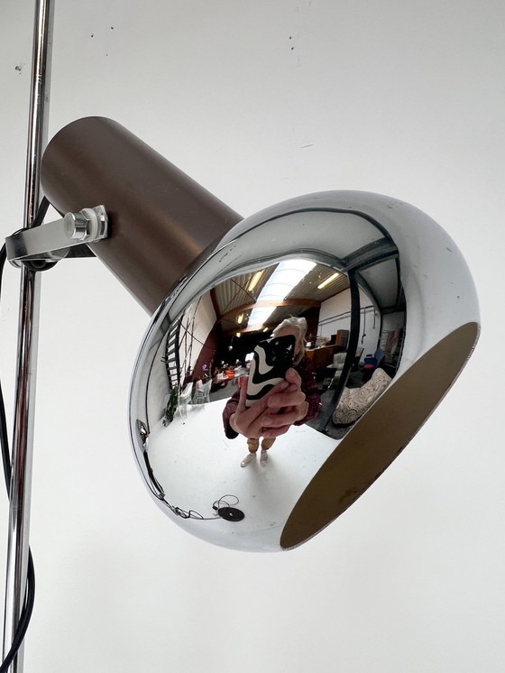 Image 1 of Herda Chrome Floor Lamp In Space Age Style, 1970'S